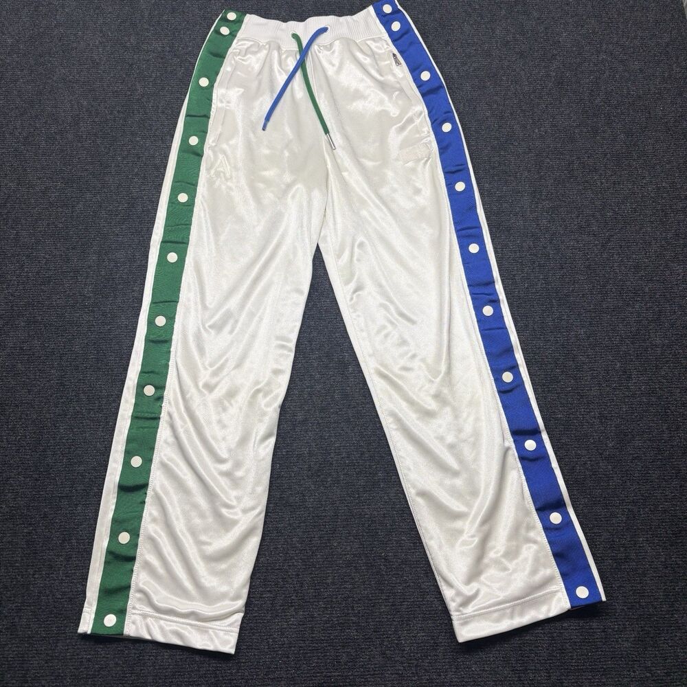 Jordan x Aleali May Tearaway Track Pants Womens XS White Green Blue Snap